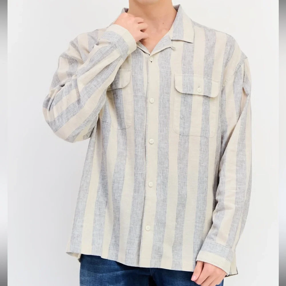 AE Linen Blend Mechanic Shirt - Picture 1 of 10